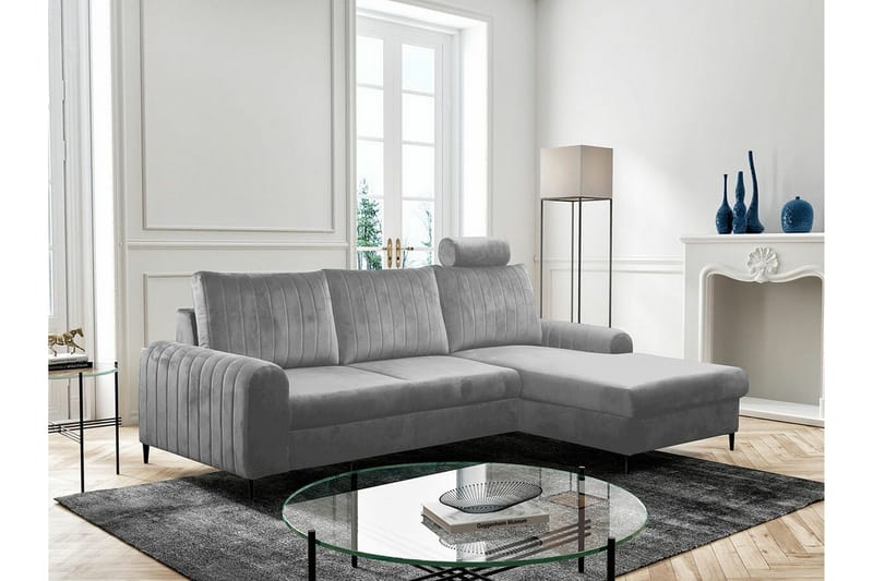 Kintore 3-sits Hörnbäddsoffa Ljusgrå - Møbler - Sofaer - Sovesofaer