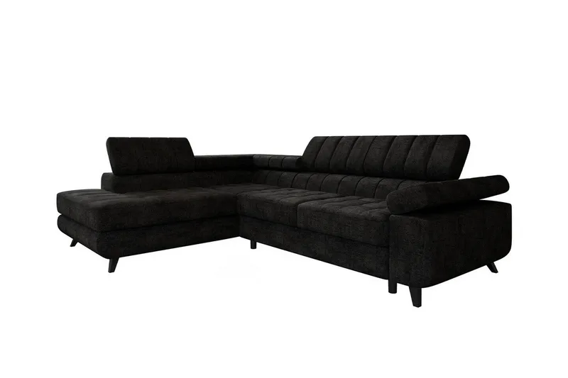 Kintore 3-sits Hörnbäddsoffa NO_BRAND Black, undefined