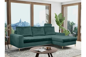 Kintore 3-pers. Hjørnesovesofa - Mørkegrøn - Møbler - Sofaer - Sovesofaer