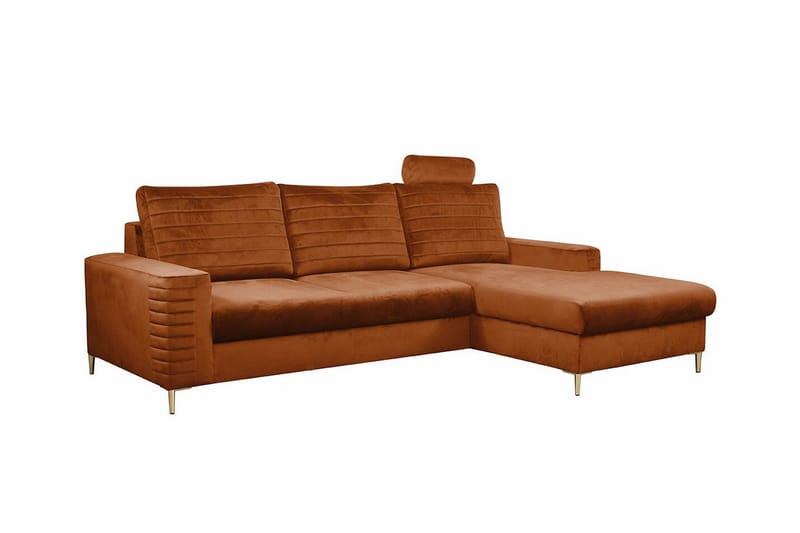 Kintore 3-pers. Hjørnesovesofa - Orange - Sovesofaer - Hjørnesovesofa