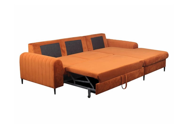 Kintore 3-pers. Hjørnesovesofa - Orange - Sovesofaer - Hjørnesovesofa