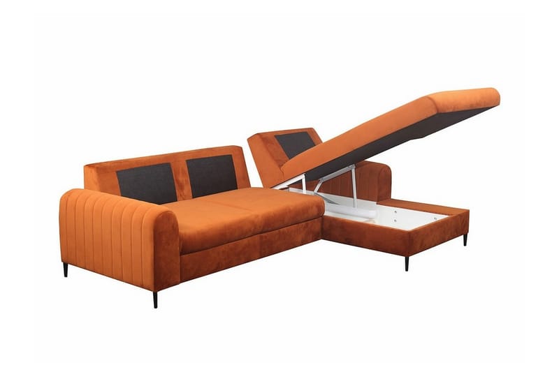 Kintore 3-pers. Hjørnesovesofa - Orange - Sovesofaer - Hjørnesovesofa