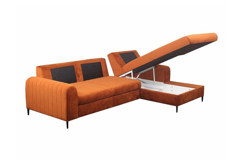 Kintore 3-pers. Hjørnesovesofa - Orange - Sovesofaer - Hjørnesovesofa