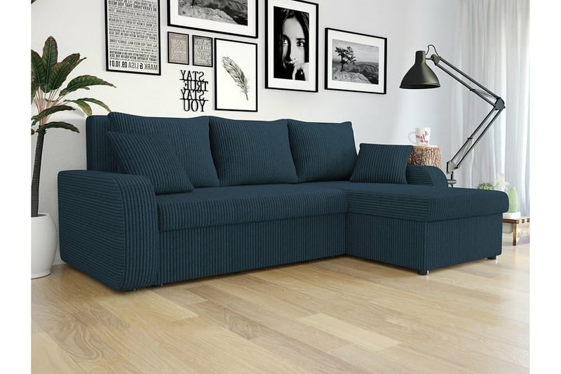 Kintore 3-pers. Hjørnesovesofa - Mørkeblå - Møbler - Sofaer - Sovesofaer