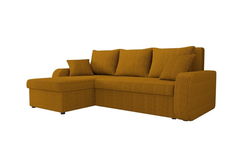 Kintore 3-pers. Hjørnesovesofa - Mørkegul - Møbler - Sofaer - Sovesofaer