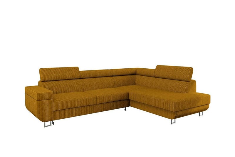 Kintore 3-pers. Hjørnesovesofa - Gul - Møbler - Sofaer - Sovesofaer