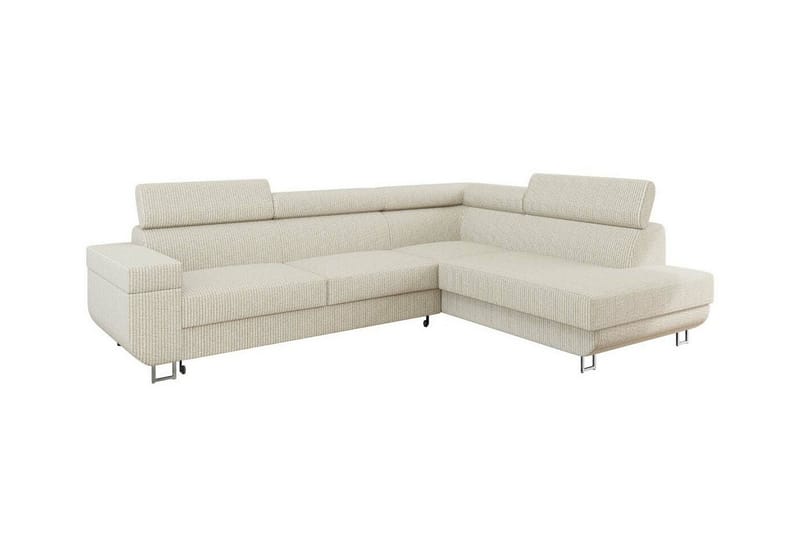 Kintore 3-pers. Hjørnesovesofa - Beige - Møbler - Sofaer - Sovesofaer