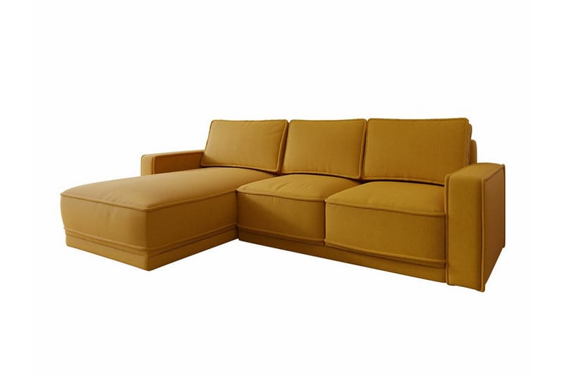Kintore 3-pers. Hjørnesovesofa - Gul - Møbler - Sofaer - Sovesofaer