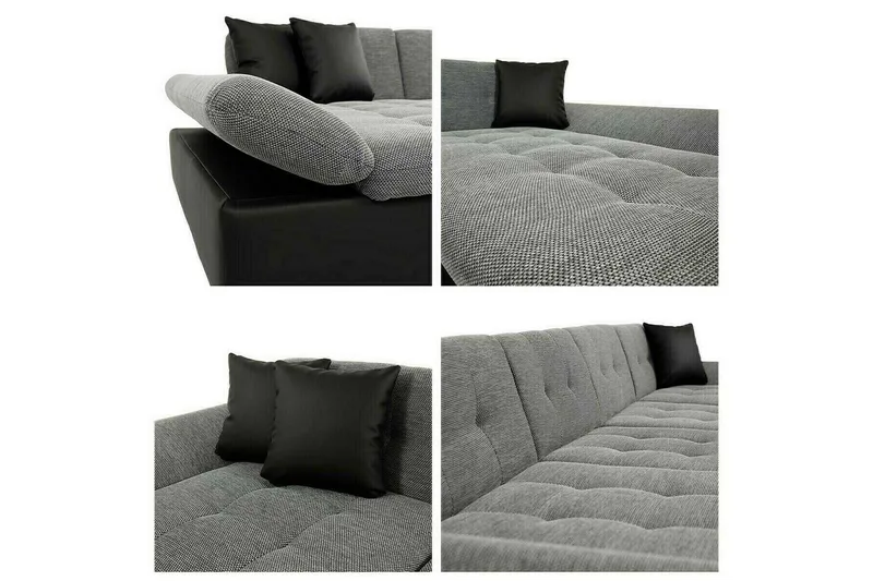 Kintore 4-sits Hörnbäddsoffa NO_BRAND Grey - Møbler - Sofaer - Sovesofaer