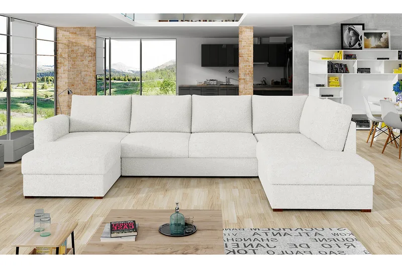 Kintore 4-sits Hörnbäddsoffa White - Møbler - Sofaer - Sovesofaer