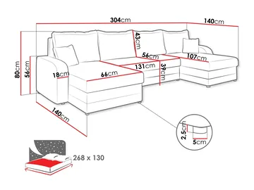 Kintore 4-personers hjørnesovesofa - Møbler - Sofaer - Sovesofaer
