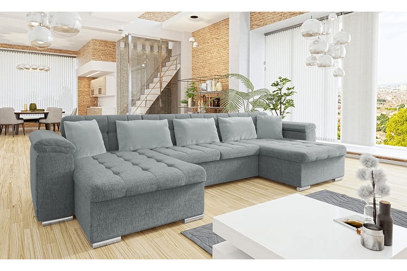 Kintore 4-pers. Hjørnesovesofa - Lysegrå - Møbler - Sofaer - Sovesofaer