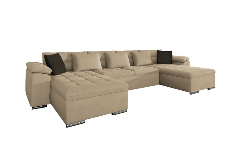 Kintore 4-pers. Hjørnesovesofa - Beige - Sovesofaer - Hjørnesovesofa