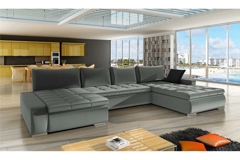 Kintore 4-pers. Hjørnesovesofa - Mørkegrå - Møbler - Sofaer - Sovesofaer