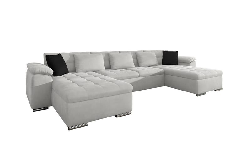 Kintore 4-pers. Hjørnesovesofa 375 cm - Lysegrå - Møbler - Sofaer - Sovesofaer