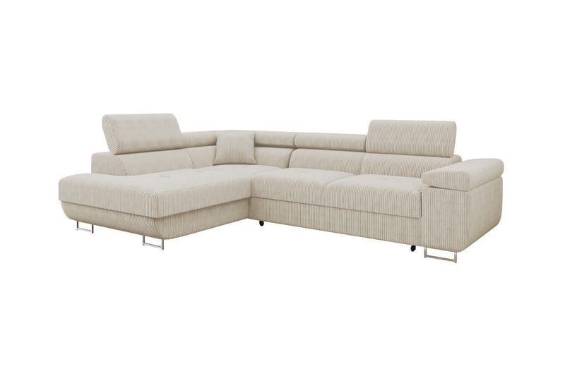 Kintore 4-pers. Hjørnesovesofa - Beige/Lys beige - Sovesofaer - Hjørnesovesofa