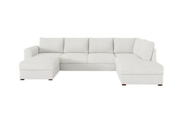 Kintore 4-personers U-formet Hjørnesovesofa med Opbevaring i Bouclé - Hvid - Møbler - Sofaer - Sovesofaer