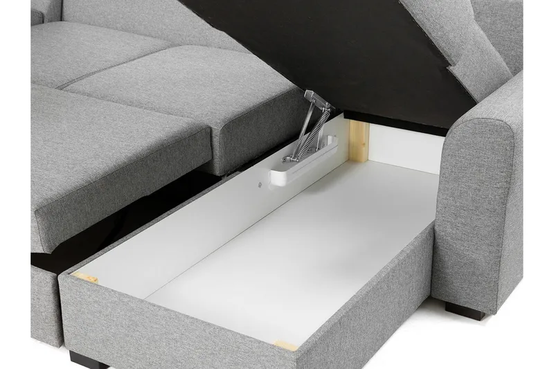 Kintore 6-sits Hörnbäddsoffa NO_BRAND White - Møbler - Sofaer - Sovesofaer