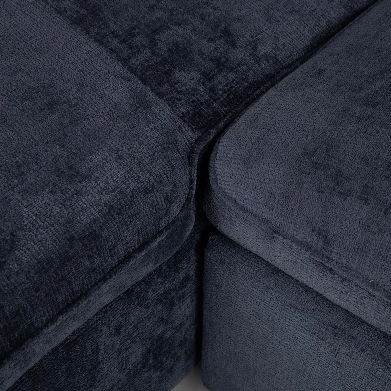 Klevor Vendbar L-formet Hjørnesovesofa 132x198 cm med Opbevaring i Stof - Blå - Møbler - Sofaer - Sovesofaer