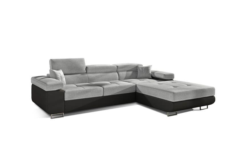 Klinka Sovesofa med Divan Højre - Grå/Sort - Møbler - Sofaer - Sovesofaer