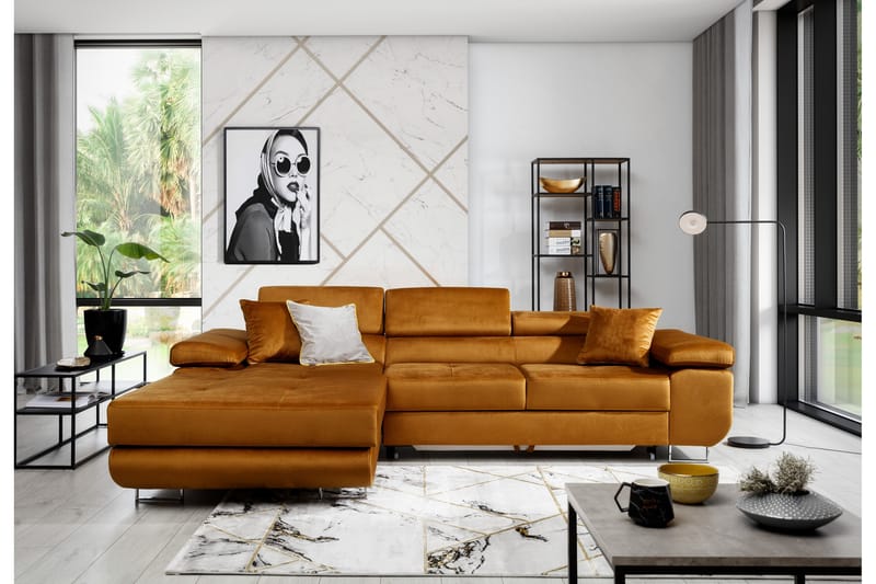 Klinka Sovesofa med Divan Venstre - Beige - Sovesofaer - Sovesofa chaiselong