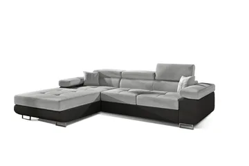 Klinka Sovesofa med Divan Venstre - Grå/Sort - Møbler - Sofaer - Sovesofaer