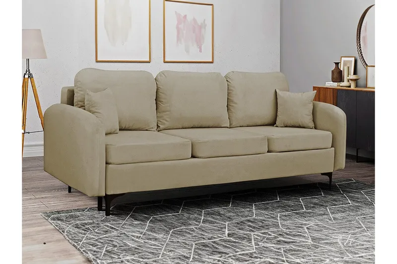 Knocklong 2-sits Bäddsoffa NO_BRAND beige - Møbler - Sofaer - Sovesofaer