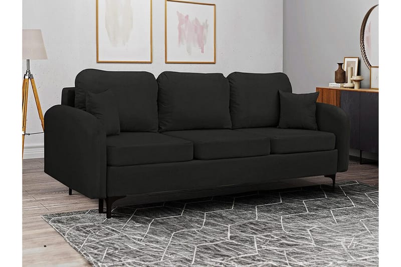 Knocklong 2-sits Bäddsoffa NO_BRAND Black - Møbler - Sofaer - Sovesofaer