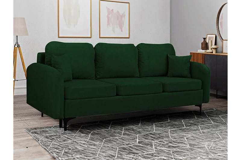Knocklong 2-sits Bäddsoffa NO_BRAND Dark green - Møbler - Sofaer - Sovesofaer
