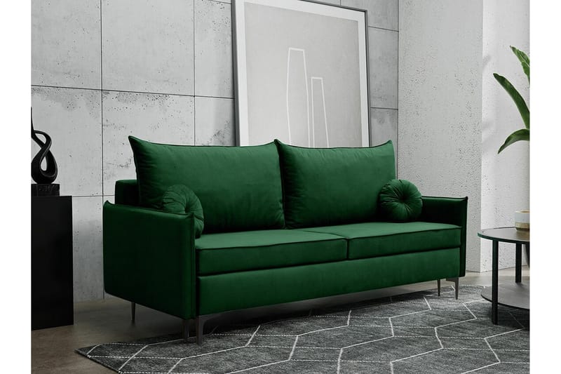 Knocklong 2-sits Bäddsoffa NO_BRAND Dark green - Møbler - Sofaer - Sovesofaer