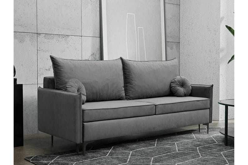Knocklong 2-sits Bäddsoffa NO_BRAND Dark grey - Møbler - Sofaer - Sovesofaer