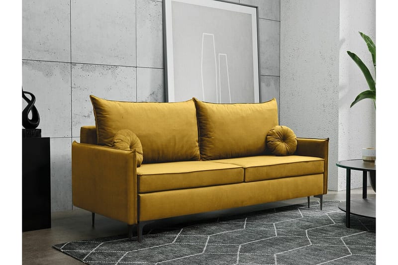Knocklong 2-sits Bäddsoffa NO_BRAND Yellow - Møbler - Sofaer - Sovesofaer