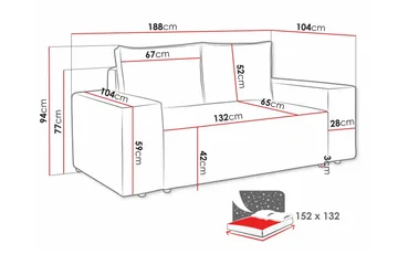 Knocklong 2-personers Sovesofa - Lysegrå - Møbler - Sofaer - Sovesofaer