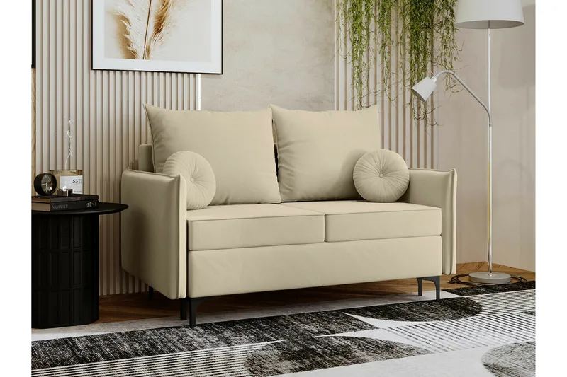 Knocklong 2-personers Sovesofa - Cream - Møbler - Sofaer - Sovesofaer