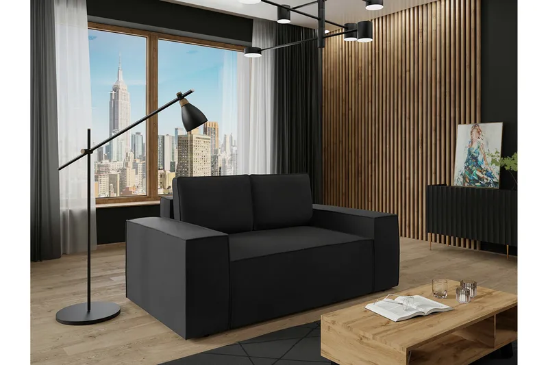 Knocklong 2-personers Sovesofa - Sort - Møbler - Sofaer - Sovesofaer