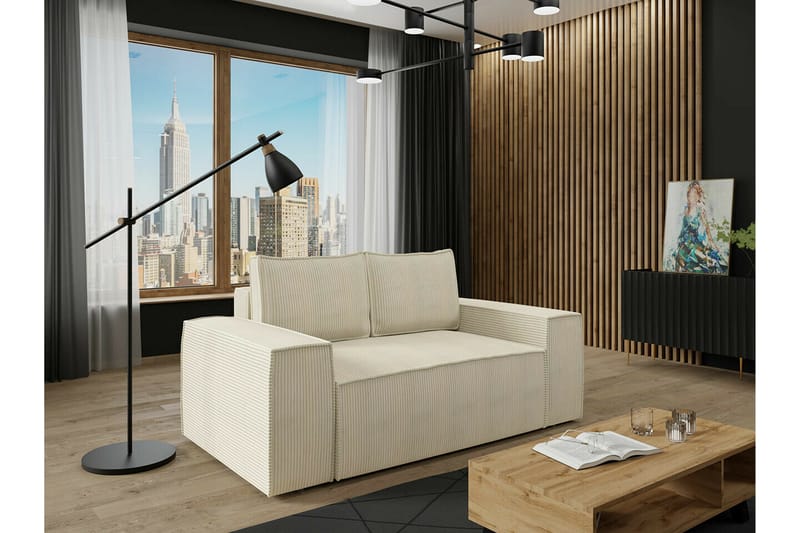 Knocklong 2-personers Sovesofa - Cream - Møbler - Sofaer - Sovesofaer