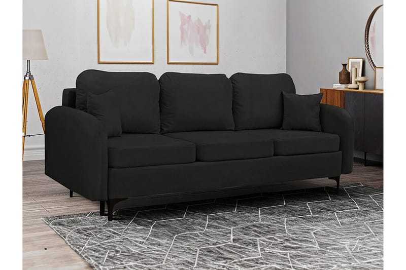 Knocklong 2-personers Sovesofa - Sort - Møbler - Sofaer - Sovesofaer