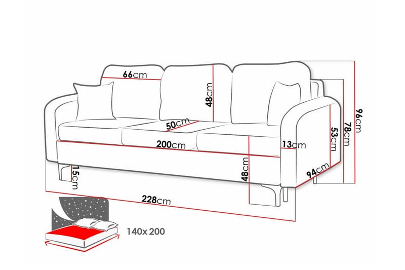 Knocklong 2-personers Sovesofa - Brun - Møbler - Sofaer - Sovesofaer