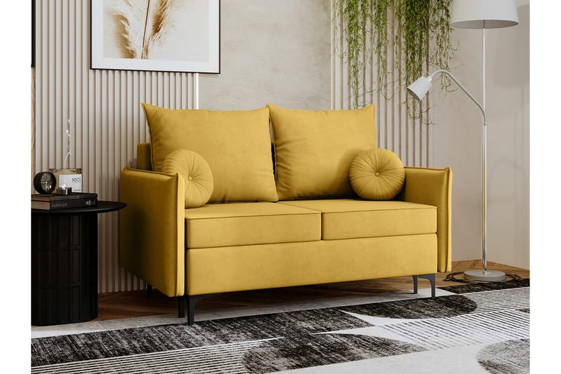 Knocklong 2-personers Sovesofa - Gul - Møbler - Sofaer - Sovesofaer