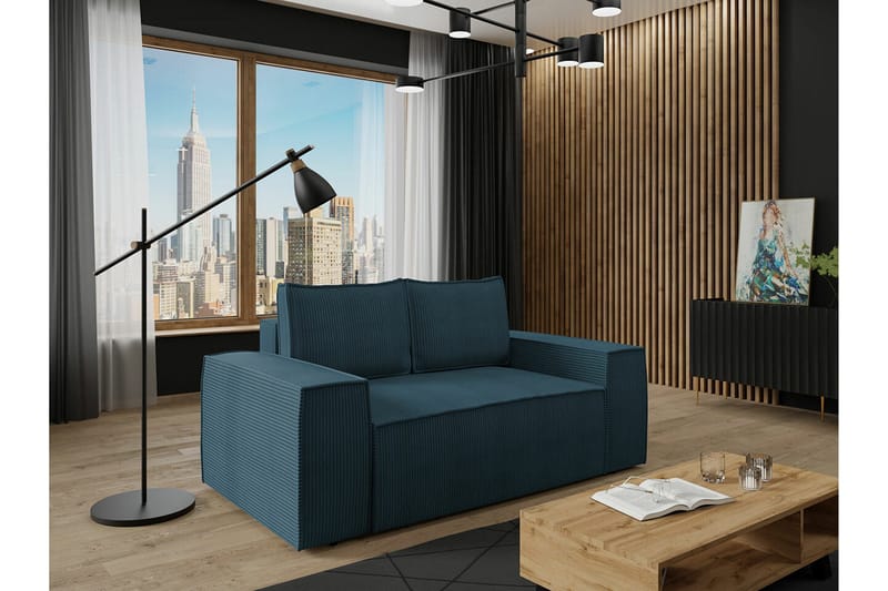 Knocklong 2-personers Sovesofa - Blå - Møbler - Sofaer - Sovesofaer
