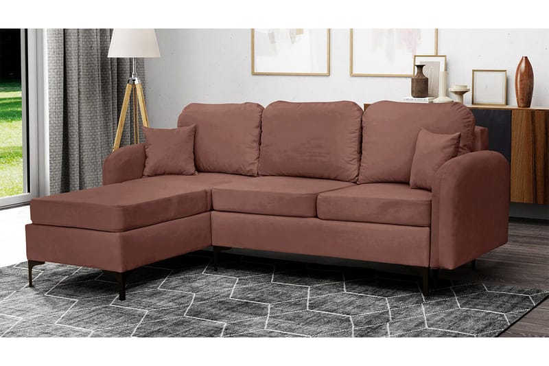 Knocklong 3-sits Hörnbäddsoffa Brown - Møbler - Sofaer - Sovesofaer