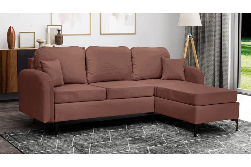 Knocklong 3-sits Hörnbäddsoffa Brown - Møbler - Sofaer - Sovesofaer