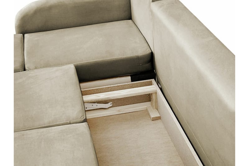 Knocklong 3-sits Hörnbäddsoffa NO_BRAND Brown - Møbler - Sofaer - Sovesofaer