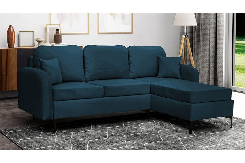 Knocklong 3-sits Hörnbäddsoffa NO_BRAND Dark blue - Møbler - Sofaer - Sovesofaer