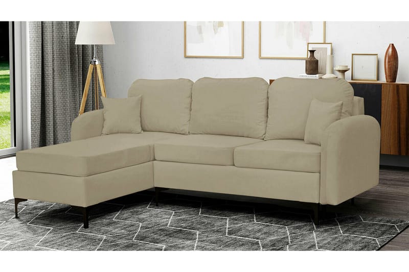 Knocklong 3-sits Hörnbäddsoffa NO_BRAND Light green - Møbler - Sofaer - Sovesofaer