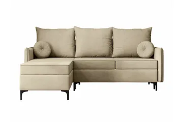 Knocklong 3-personers Hjørnesovesofa - Cream - Møbler - Sofaer - Sovesofaer