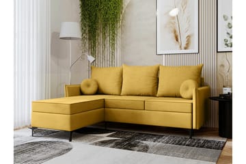Knocklong 3-personers Hjørnesovesofa - Gul - Møbler - Sofaer - Sovesofaer