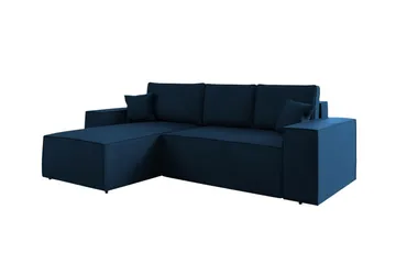 Knocklong 3-personers Hjørnesovesofa - Blå - Møbler - Sofaer - Sovesofaer