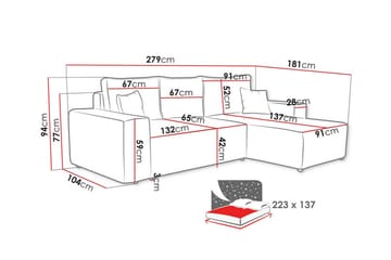 Knocklong 3-personers Hjørnesovesofa - Grøn - Møbler - Sofaer - Sovesofaer