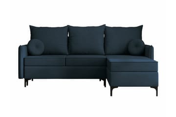 Knocklong 3-personers Hjørnesovesofa - Blå - Møbler - Sofaer - Sovesofaer